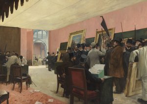 Une session du jury de peinture